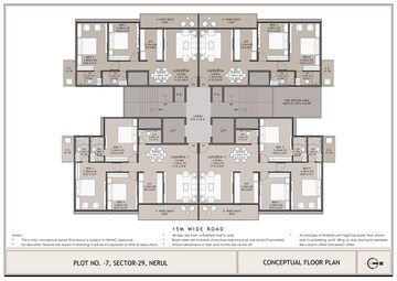 Floor Plan in 4 BHK Penthouse at Experio Platinum Elysium, Sector 29 Nerul – for Sale