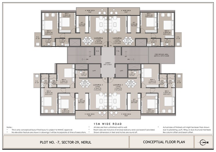 Floor Plan, experio-platinum-elysium 4 Bedroom 3085 Sq.Ft. Penthouse In Sector 29 Nerul Navi Mumbai 9041570
