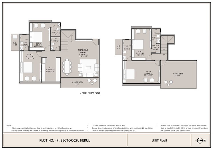 Floor Plan, experio-platinum-elysium 4 Bedroom 3085 Sq.Ft. Penthouse In Sector 29 Nerul Navi Mumbai 9041570