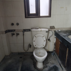 Bathroom in 3 BHK Builder Floor at Boutique Residential Apartments C-220, Malviya Nagar – for Sale