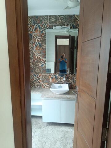 Bathroom in 4 BHK Builder Floor at DLF Queens Court, Greater Kailash ii – for Rent