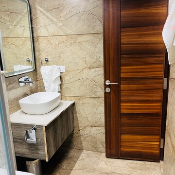 Bathroom in 1 BHK Apartment at AVS City Palace, Raj Nagar Extension – for Rent