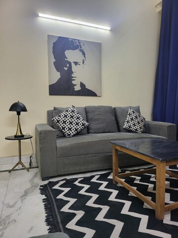 Living Room in 3 BHK Builder Floor at Sushant Lok I – for Rent