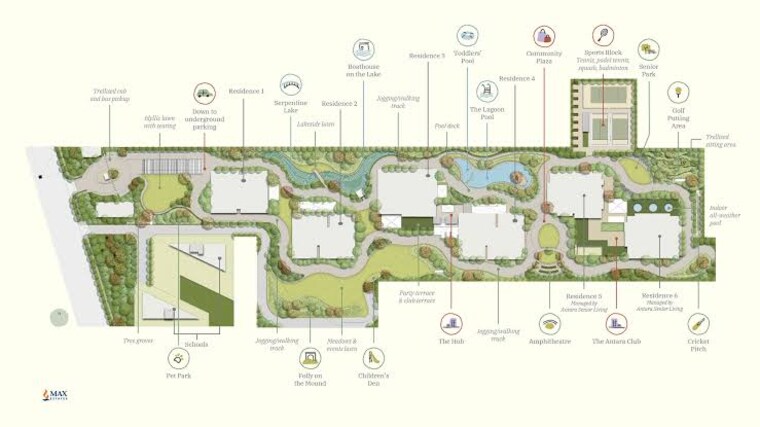 Master Plan, max-estate-360 3 Bedroom 2844 Sq.Ft. Apartment In Sector 36a Gurgaon 9042484