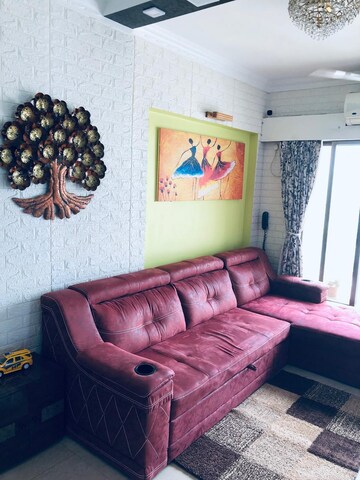 Living Room in 2 BHK Apartment at Kings Heights, Nahur East – for Rent