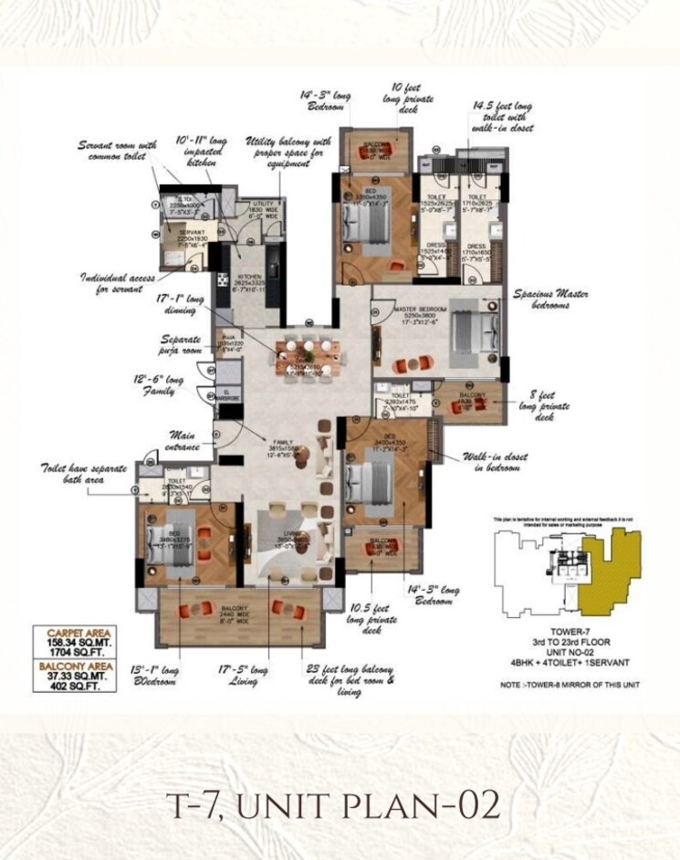 Floor Plan, sector 168 3.5 Bedroom 2300 Sq.Ft. Apartment In Sector 168 Noida 9042841