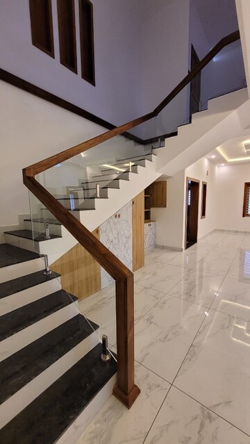 Staircase in 4 BHK Independent House at Marathakkara – for Sale