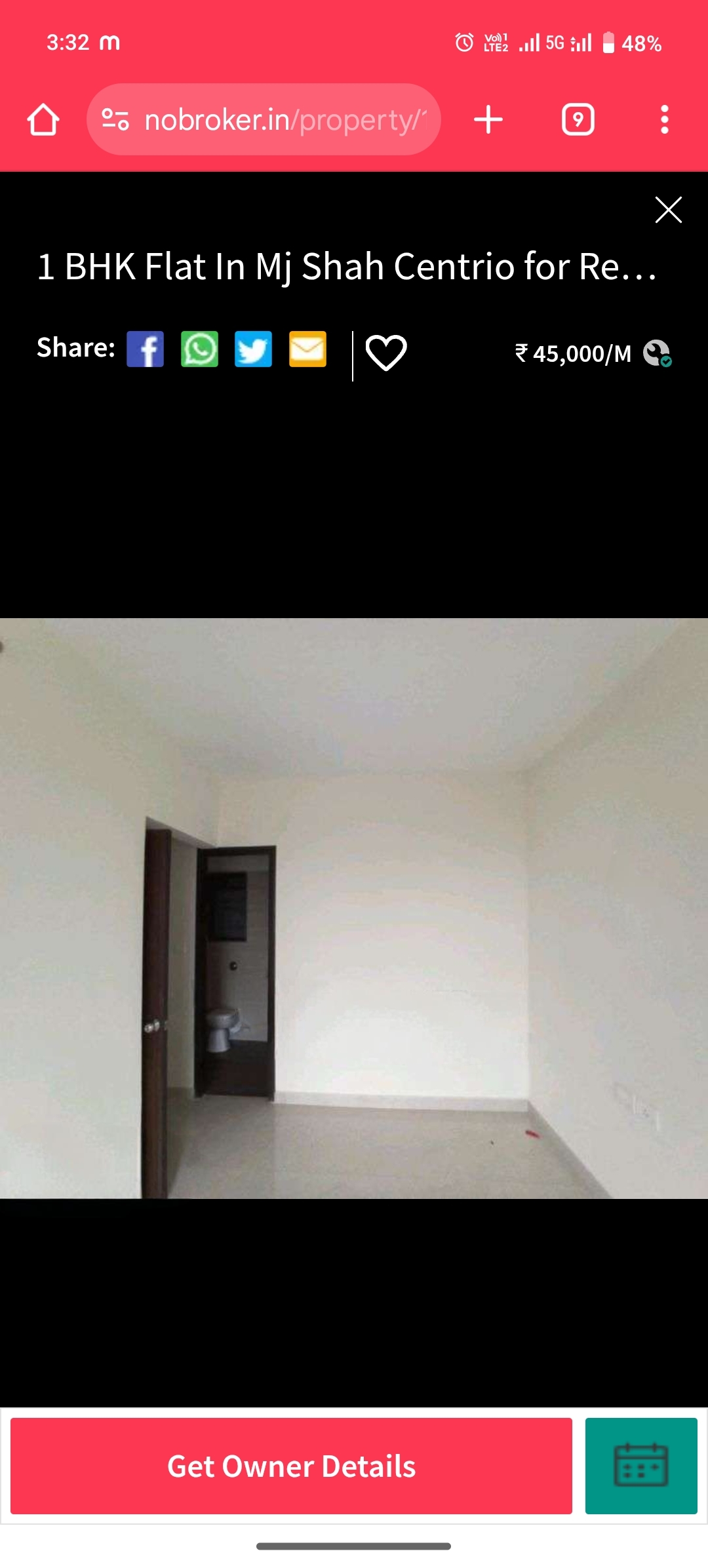 1 BHK 608 Sq.Ft. Apartment in MJ Shah Centrio