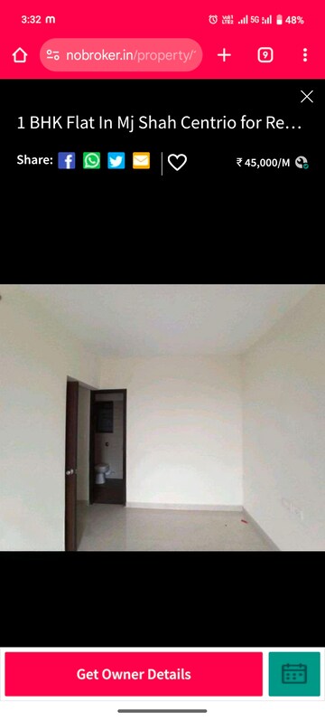 1 BHK Apartment For Rent in MJ Shah Centrio, Govandi