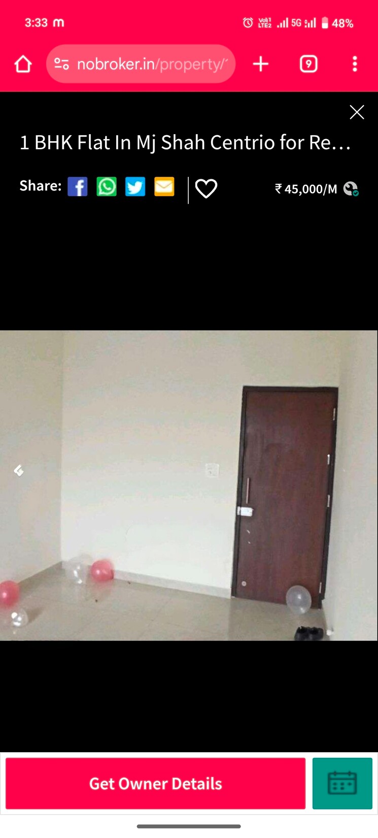 Room, mj-shah-centrio 1 Bedroom 608 Sq.Ft. Apartment In Govandi Mumbai 9044208