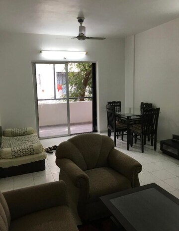 Living Room in 1 BHK Apartment at Meadows Uptown, Viman Nagar – for Rent