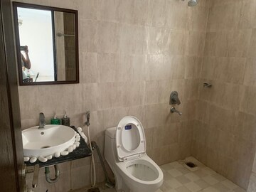 Bathroom in 3 BHK Apartment at Shriram Chirping Woods, Harlur – for Rent
