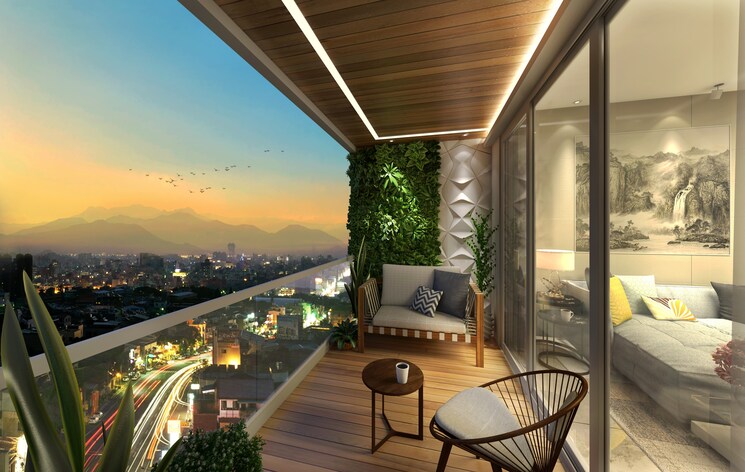 Balcony, n-rose-northern-hills 2 Bedroom 701 Sq.Ft. Apartment In Dahisar East Mumbai 9044795
