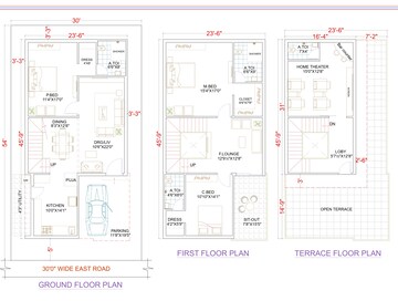 Floor Plan in 3 BHK Villa at Sultanpur – for Sale