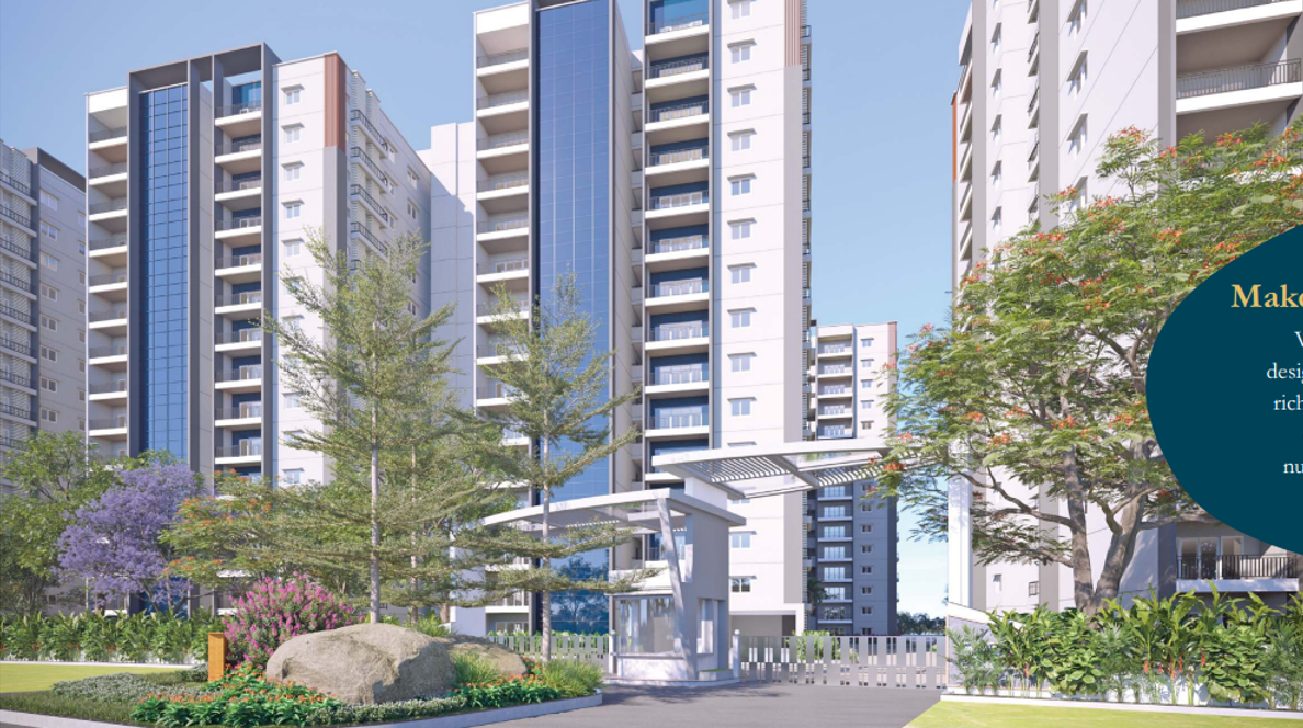 3 BHK + Pooja Room 1950 Sq.Ft. Apartment in EIPL Corner Stone