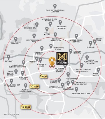 3 BHK Apartment – Map Location View at Mantra Mayfair Residences, Mundhwa - for Sale