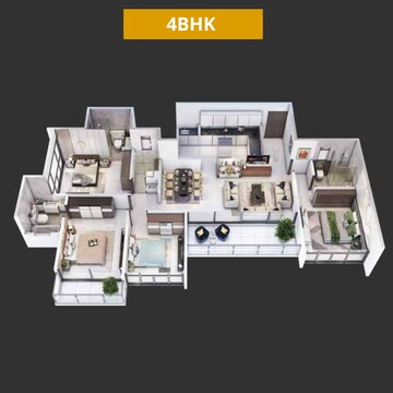 Floor Plan in 3 BHK Apartment at Mantra Mayfair Residences, Mundhwa – for Sale