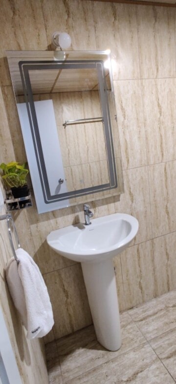 Bathroom in 2 BHK Apartment at Prestige High Fields, Gachibowli – for Rent
