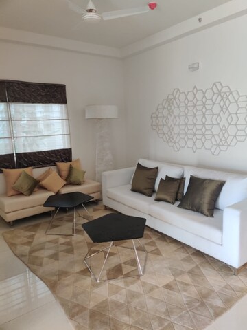 Living Room in 3 BHK Apartment at Prestige High Fields, Gachibowli – for Rent
