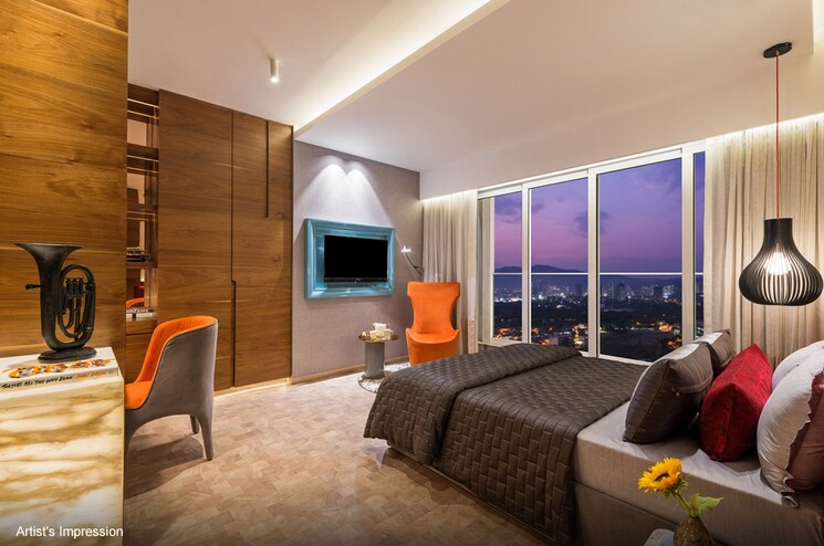 Living Room, sheth-codename-younique 2 Bedroom 720 Sq.Ft. Apartment In Sion Mumbai 9046586