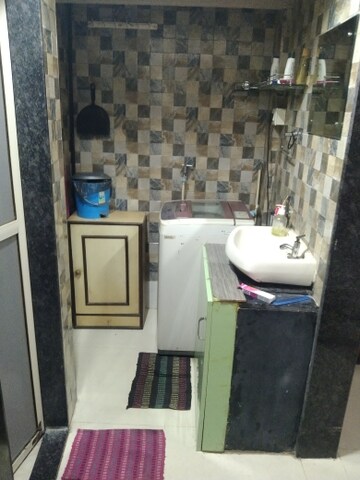 Bathroom in 1 RK Apartment at Jagrut CHS, Gokhalenagar – for Rent
