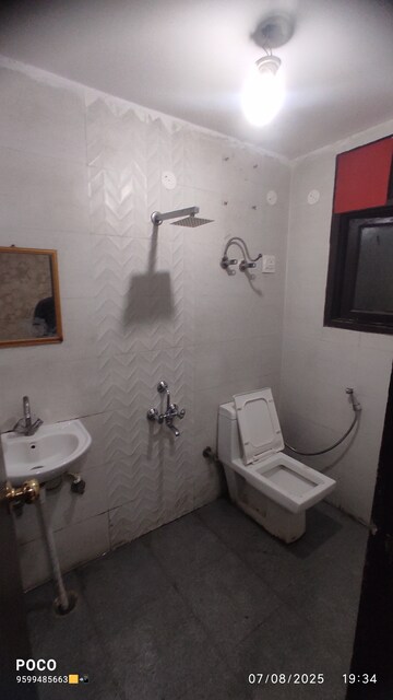Bathroom in 1 BHK Builder Floor at Mehrauli – for Rent