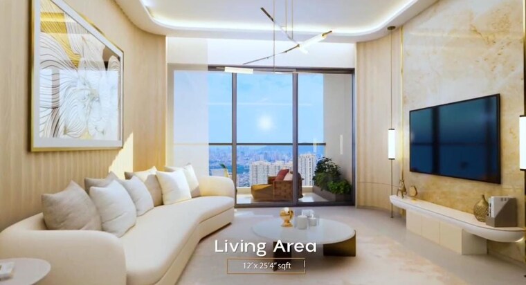 Living Room, rustomjee-verdant-vistas 4 Bedroom 2244 Sq.Ft. Apartment In Majiwada Thane 9046766
