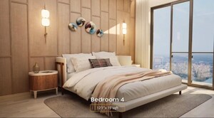 Bedroom in 4 BHK Apartment at Rustomjee Verdant Vistas, Majiwada – for Sale