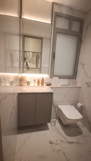 Bathroom in 3 BHK Apartment at Rustomjee 180 Bayview, Matunga West – for Sale