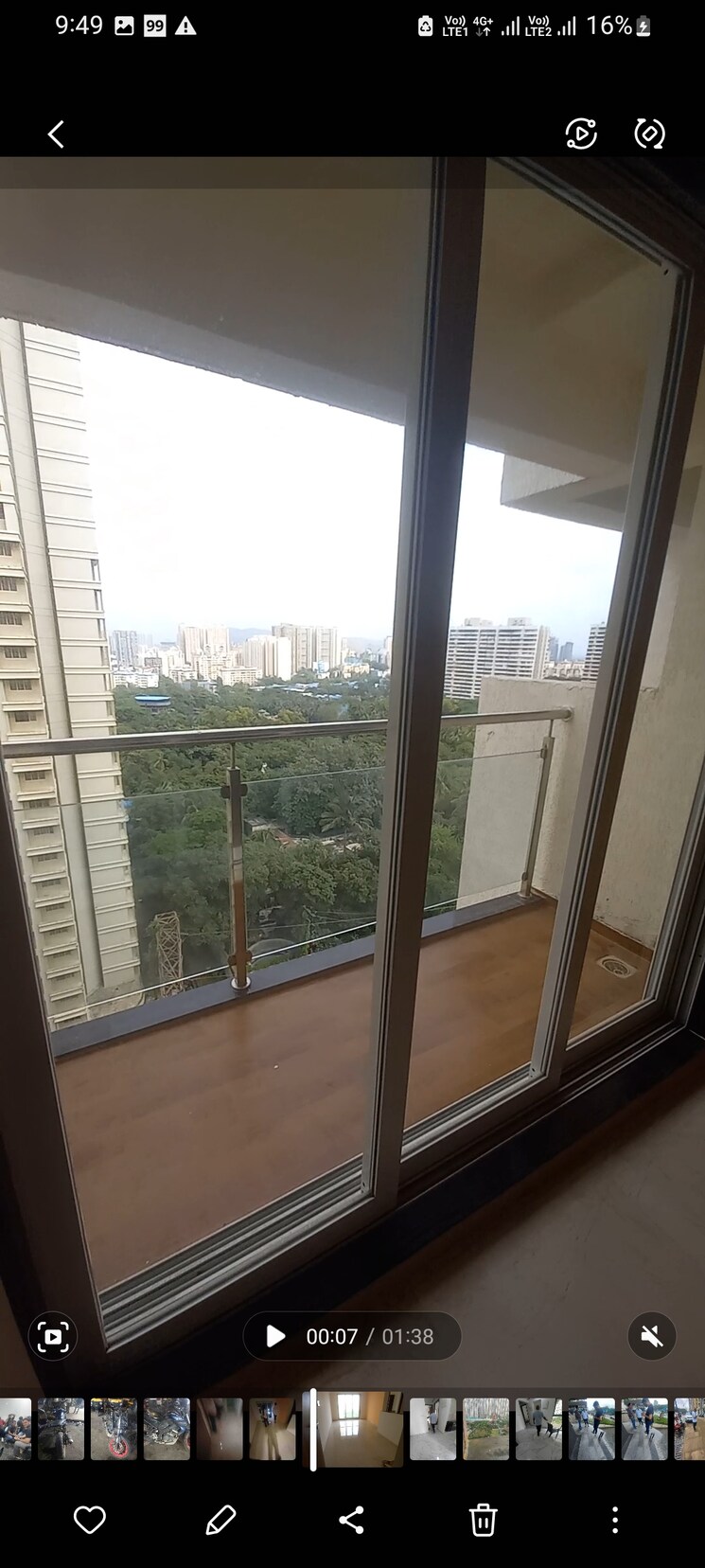 Balcony, mahavir-square 2 Bedroom 650 Sq.Ft. Apartment In Manpada Thane 9046754
