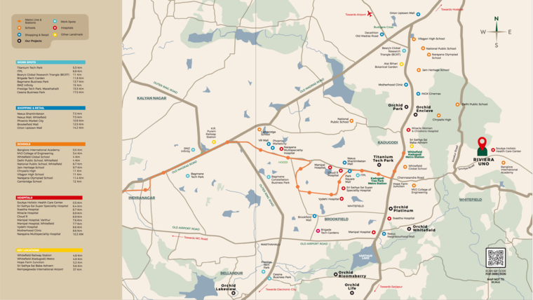 Map Location, goyal-riviera-uno 4 Bedroom 3450 Sq.Ft. Villa In Soukya Road Bangalore 9046847