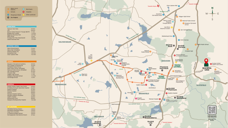 Map Location, goyal-riviera-uno 4 Bedroom 3490 Sq.Ft. Villa In Soukya Road Bangalore 9046859