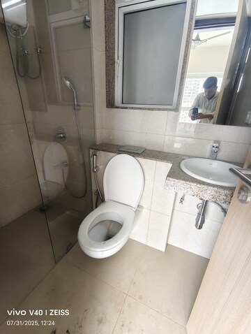 Bathroom in 3 BHK Apartment at L&T Emerald Isle, Powai – for Rent