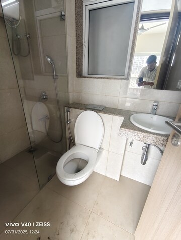 Bathroom in 3 BHK Apartment at L&T Emerald Isle, Powai – for Rent