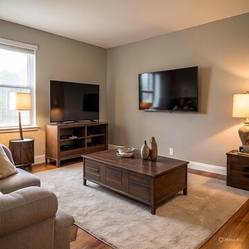 Living Room in 1 BHK Apartment at Muni Ki Reti  – for Rent