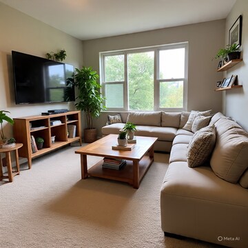 Living Room in 1 BHK Apartment at Muni Ki Reti  – for Rent