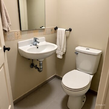 Bathroom in 2 BHK Apartment at Muni Ki Reti  – for Rent