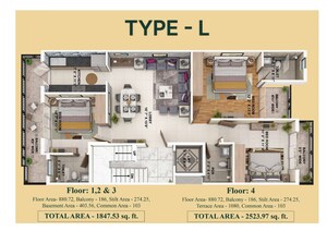 Floor Plan in 3.5 BHK Builder Floor at ROF Pravasa, Sector 88a – for Sale