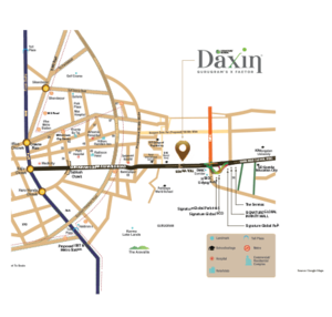 2 BHK Builder Floor – Map Location View at Signature Global Daxin Vistas, Bhondsi - for Sale