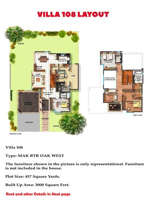 Master Plan in 3 BHK Villa at MAK Banyan Tree Retreat, Maheshwaram – for Rent