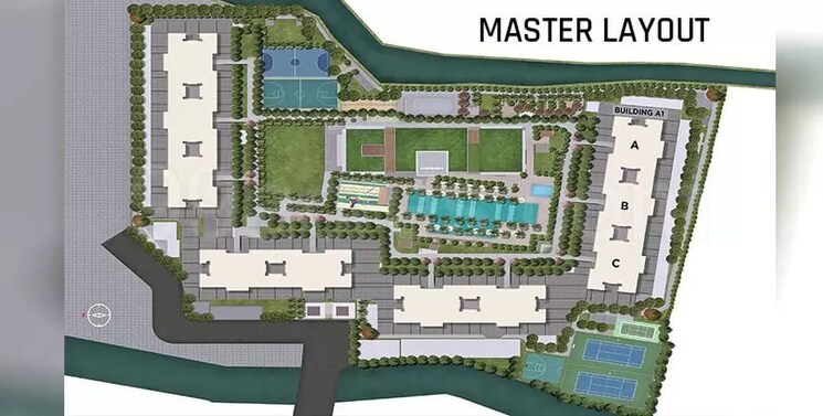 Master Plan, kumar-parc-residences 2 Bedroom 834 Sq.Ft. Apartment In Hadapsar Pune 9047596