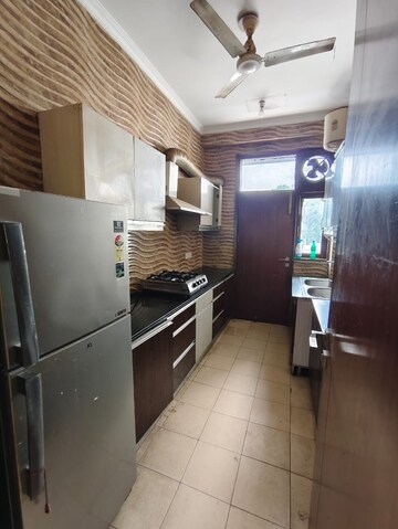 Kitchen in 3 BHK Builder Floor at RBC II, Sushant Lok I – for Rent