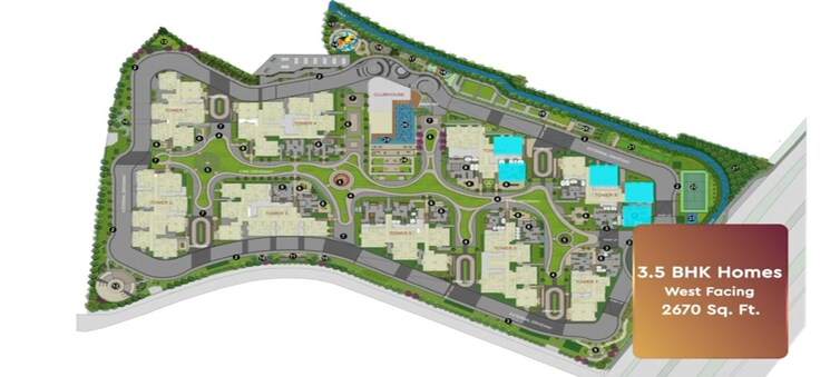 Master Plan, godrej-regal-pavilion 3 Bedroom 1650 Sq.Ft. Apartment In Gaganpahad Hyderabad 9047839