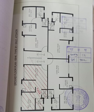 Floor Plan in 1 BHK Apartment at Poddar Navjeevan, Atgaon – for Sale