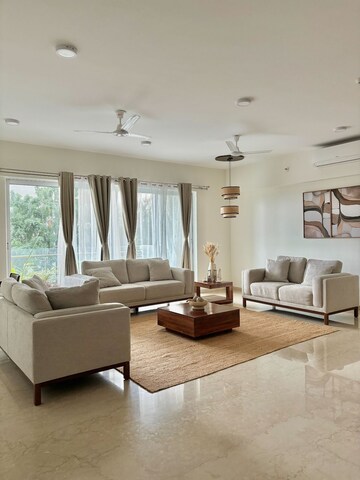 Living Room in 4 BHK Apartment at Lodha Belmondo, Gahunje – for Rent