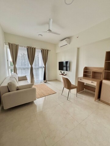 Living Room in 4 BHK Apartment at Lodha Belmondo, Gahunje – for Rent