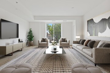 Living Room in 5 BHK Apartment at Lodha Marq, Tardeo – for Sale
