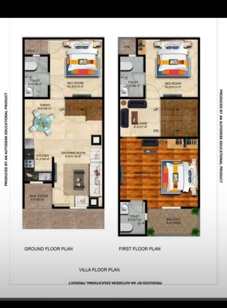 Floor Plan, vihaan-floors 3 Bedroom 1550 Sq.Ft. Villa In Roza Jalalpur Greater Noida 9049856