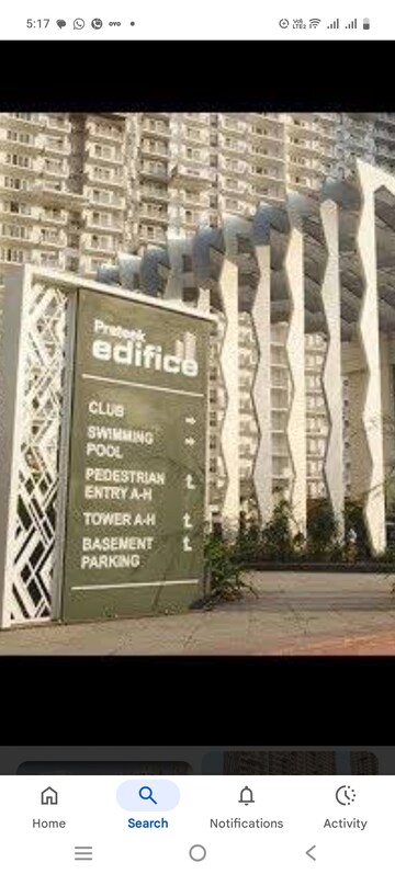5 BHK Apartment For Sale in Prateek Edifice, Sector 107