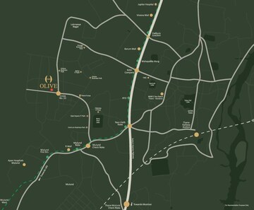  Office Space – Map Location View at Ekatva The Olive, Wagle Industrial Estate - for Sale